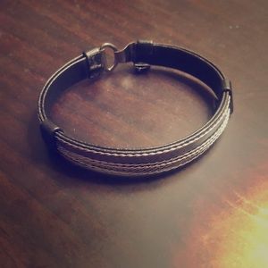 Black and Silver Cuff Bracelet